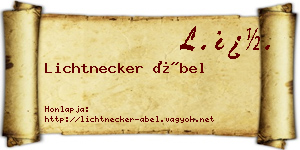 Lichtnecker Ábel névjegykártya